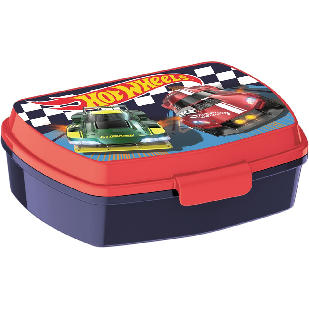 Stor Sandwichera Rectangular Hotwheels Blue Fire (Hot Wheels 85874)