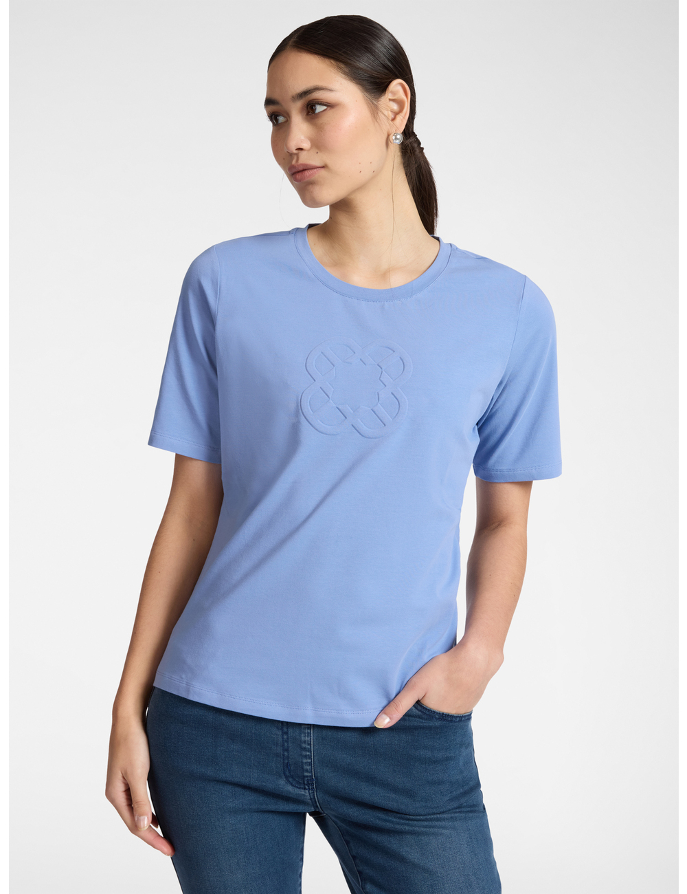Elena Mirò - Camiseta de algodón con logo Monogram