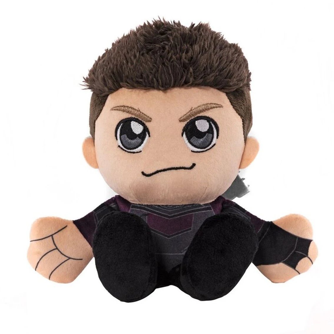 Uncanny Brands - Peluche Hawkeye Marvel en estilo chibi, 15–16 cm, de felpa de poliéster cosido a mano, ideal para coleccionistas y fans de todas las edades