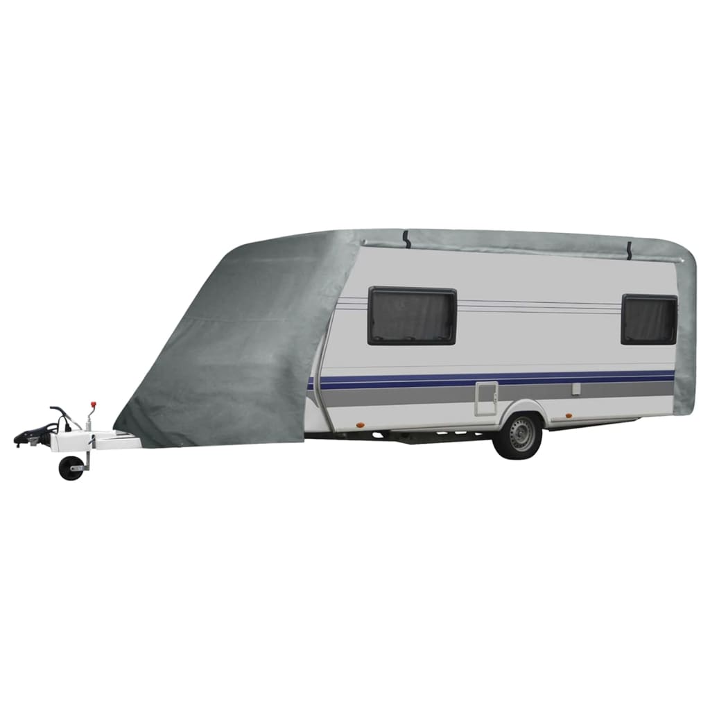 vidaXL Cubierta Protectora de Caravana Gris Funda para Camper Talla M, S, L