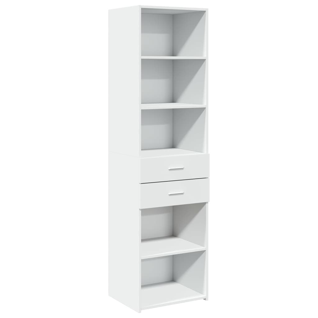 vidaXL Aparador de madera de ingeniería blanco 50x42,5x185 cm