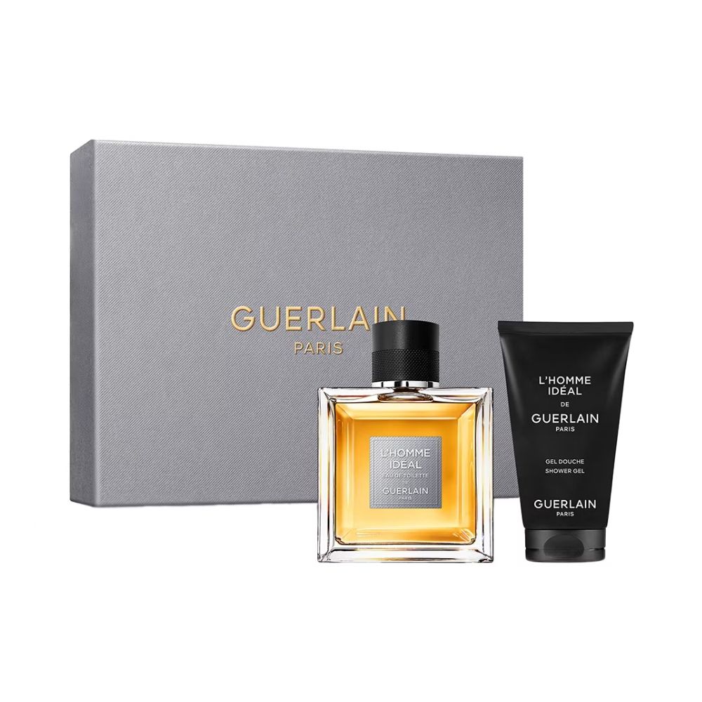 Guerlain - Set Regalo para hombre L'Homme Idéal Eau de Toilette 100ml + Gel de ducha 75ml. | Estuche de Regalo para hombre. El Mito del Hombre Ideal, la Adicción de la Almendra Amarga y Maderas Nobles 🧠✨