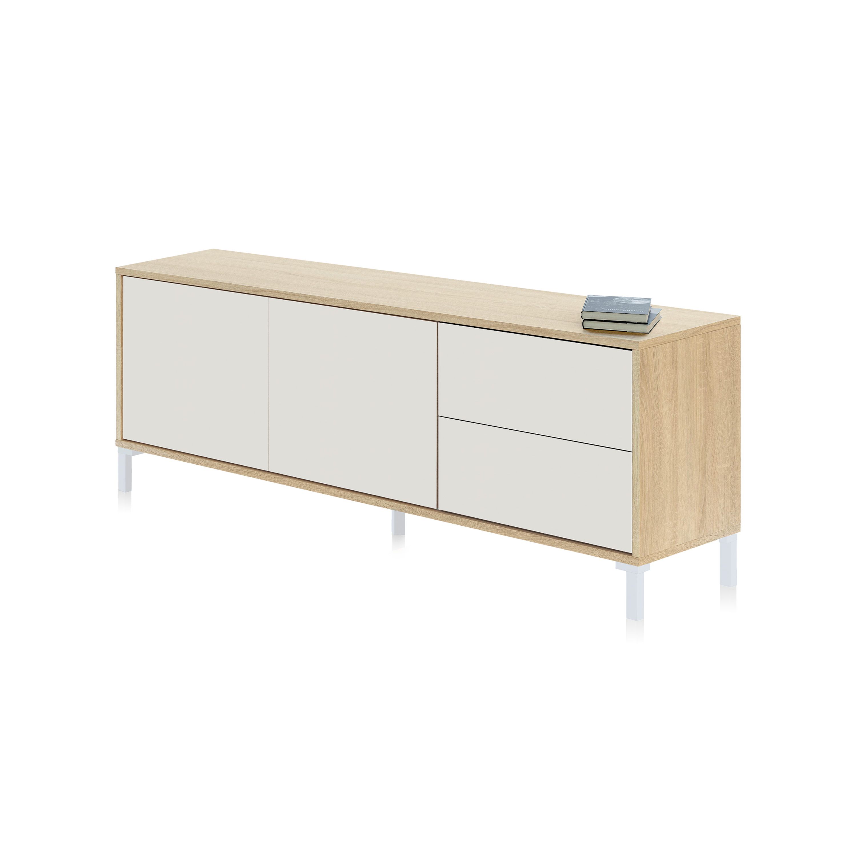 Duehome - Mueble TV Lea 130 cm x 41 cm x 47 cm