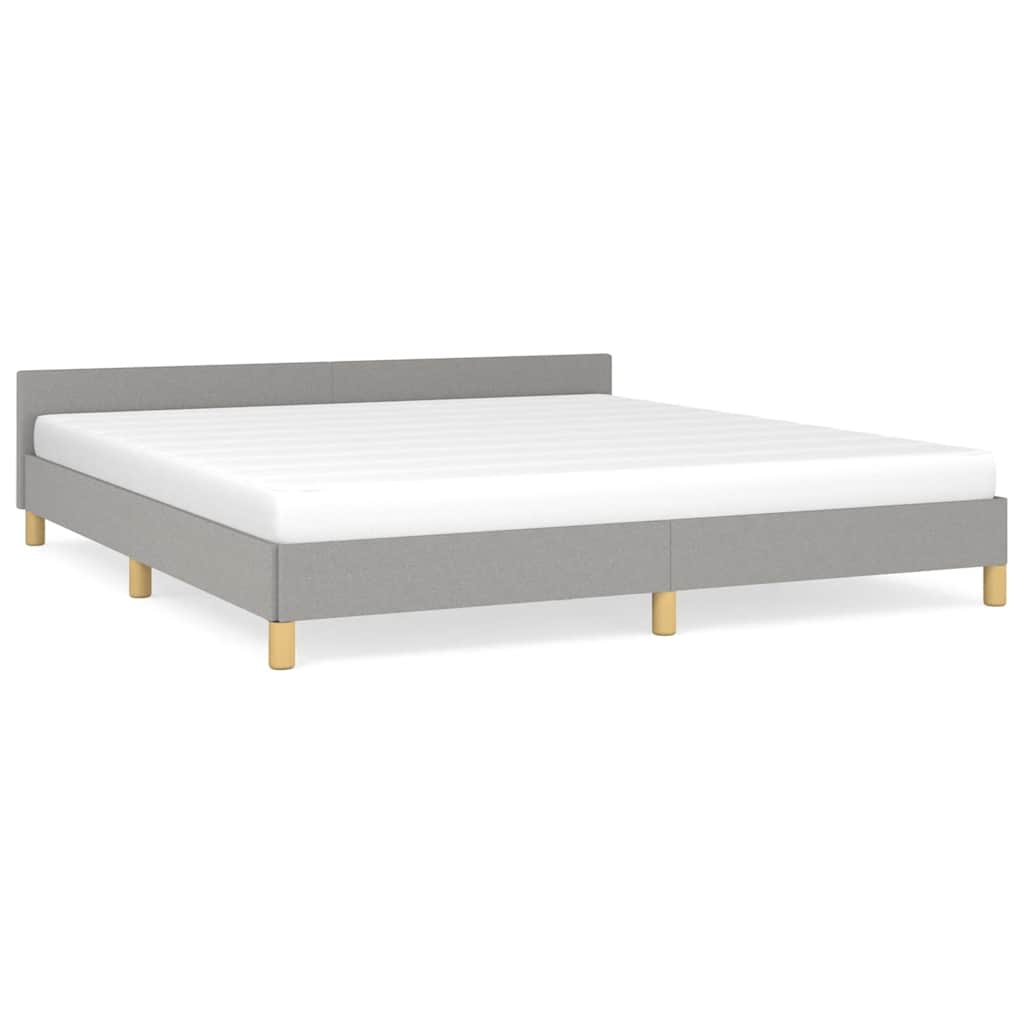 vidaXL Cama sin colchón tela gris claro 180x200 cm