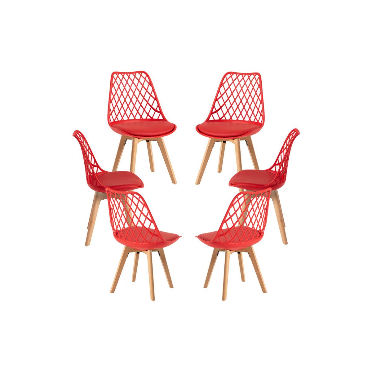 Regalos Miguel - Packs Sillas Comedor - Pack 6 Sillas Mima - Rojo