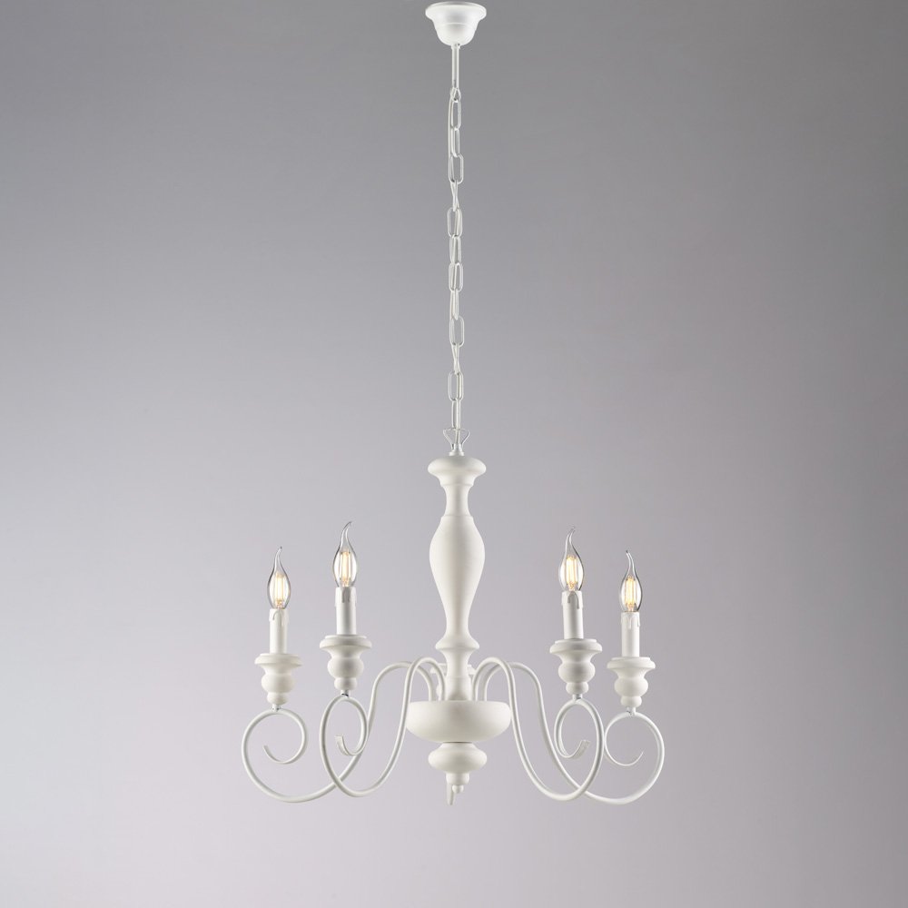 Cascina Blanco 5 Luces E14 Araña Shabby Chic