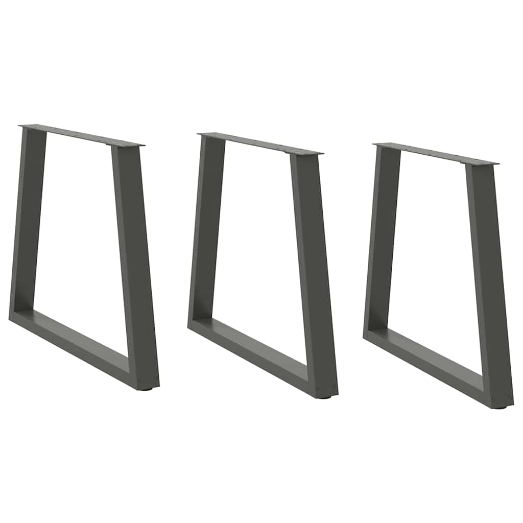 vidaXL Patas para mesa de comedor en forma de V (3 unidades) 80 x (72-73,3) cm, acero