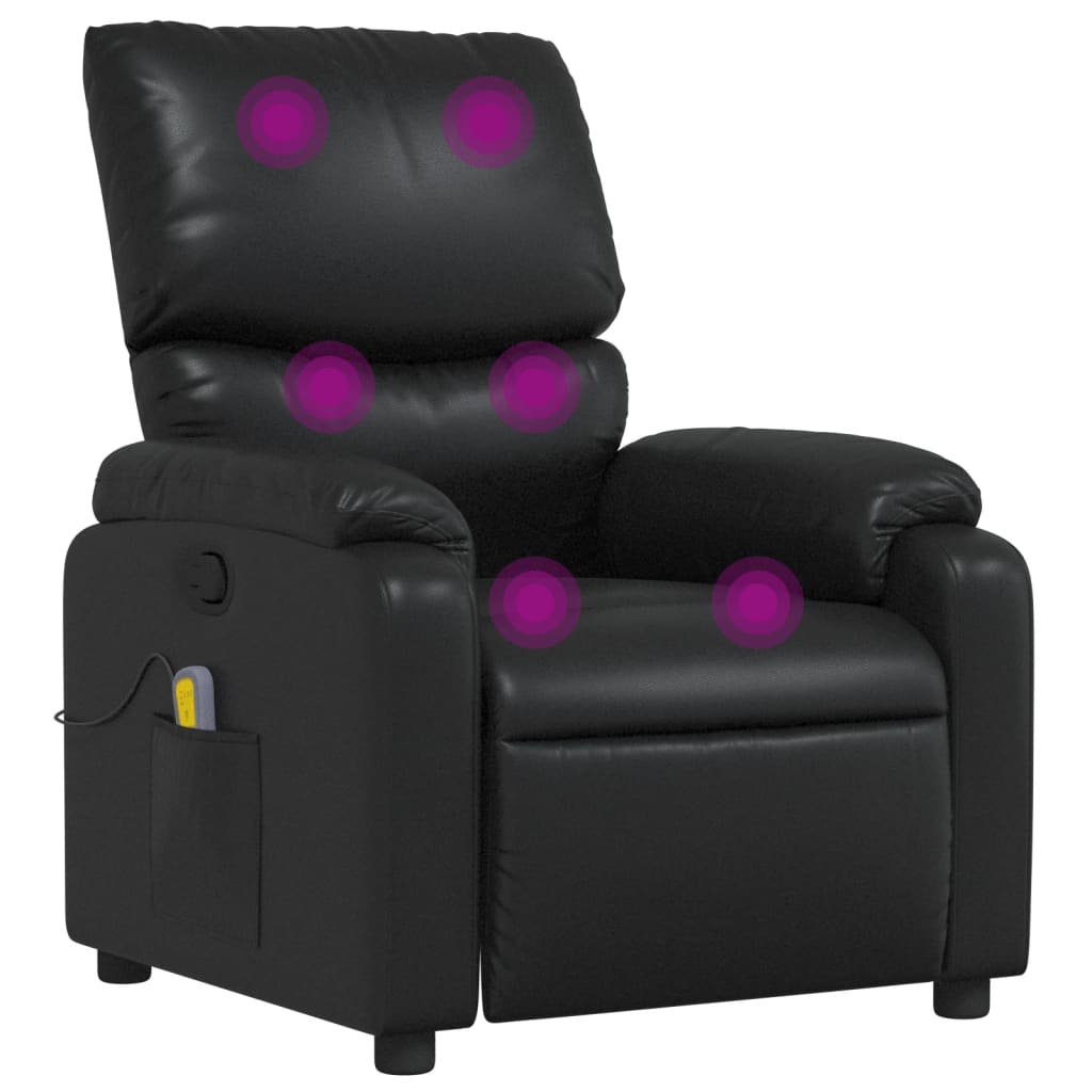 Sillón de Masaje Reclinable Cuero Sintético Vidaxl