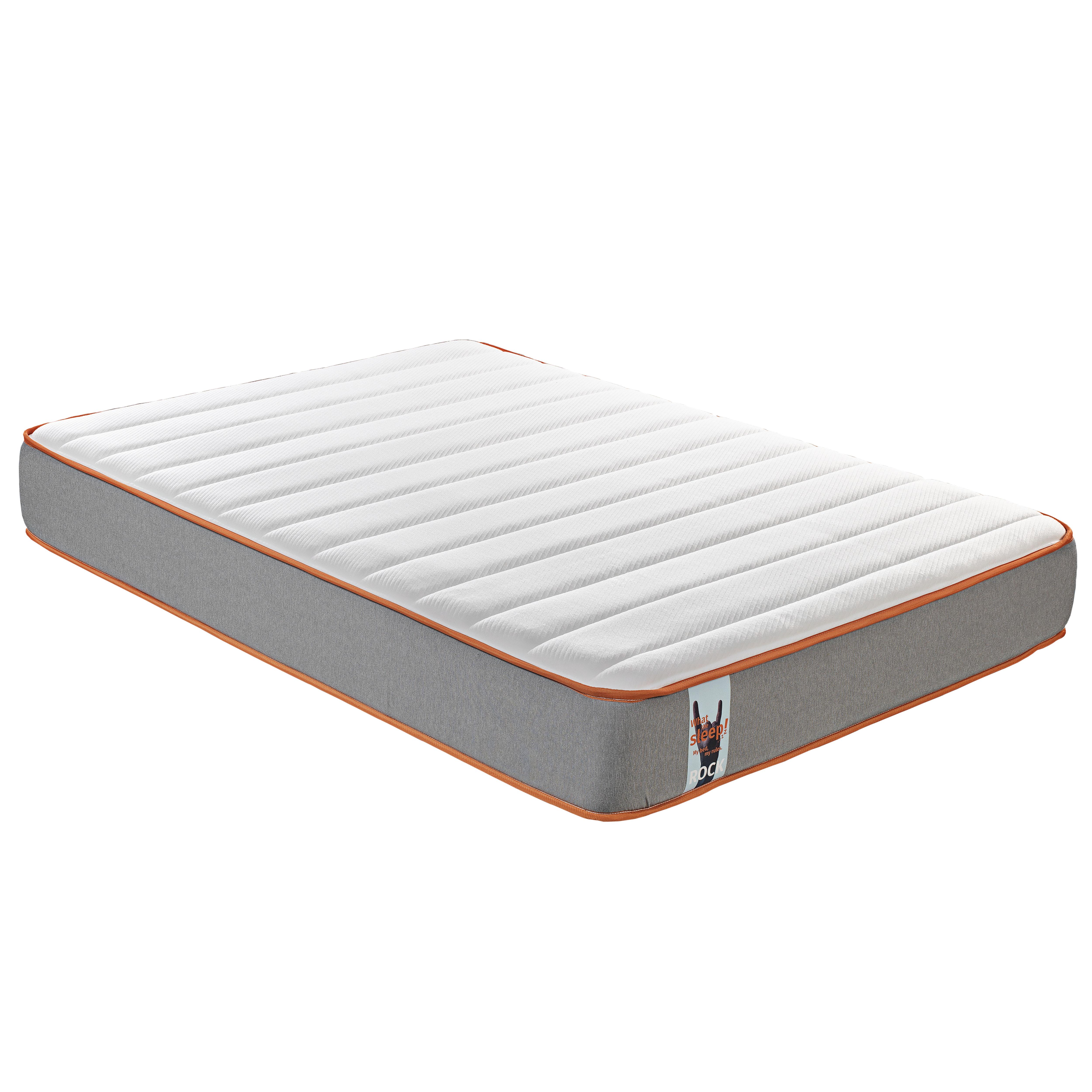 What The Sleep! Colchón 90x190 135x190 150x190 Sostenible Viscoelástico y Espuma HR | Rock | Premium | 26 cm | Firmeza Alta