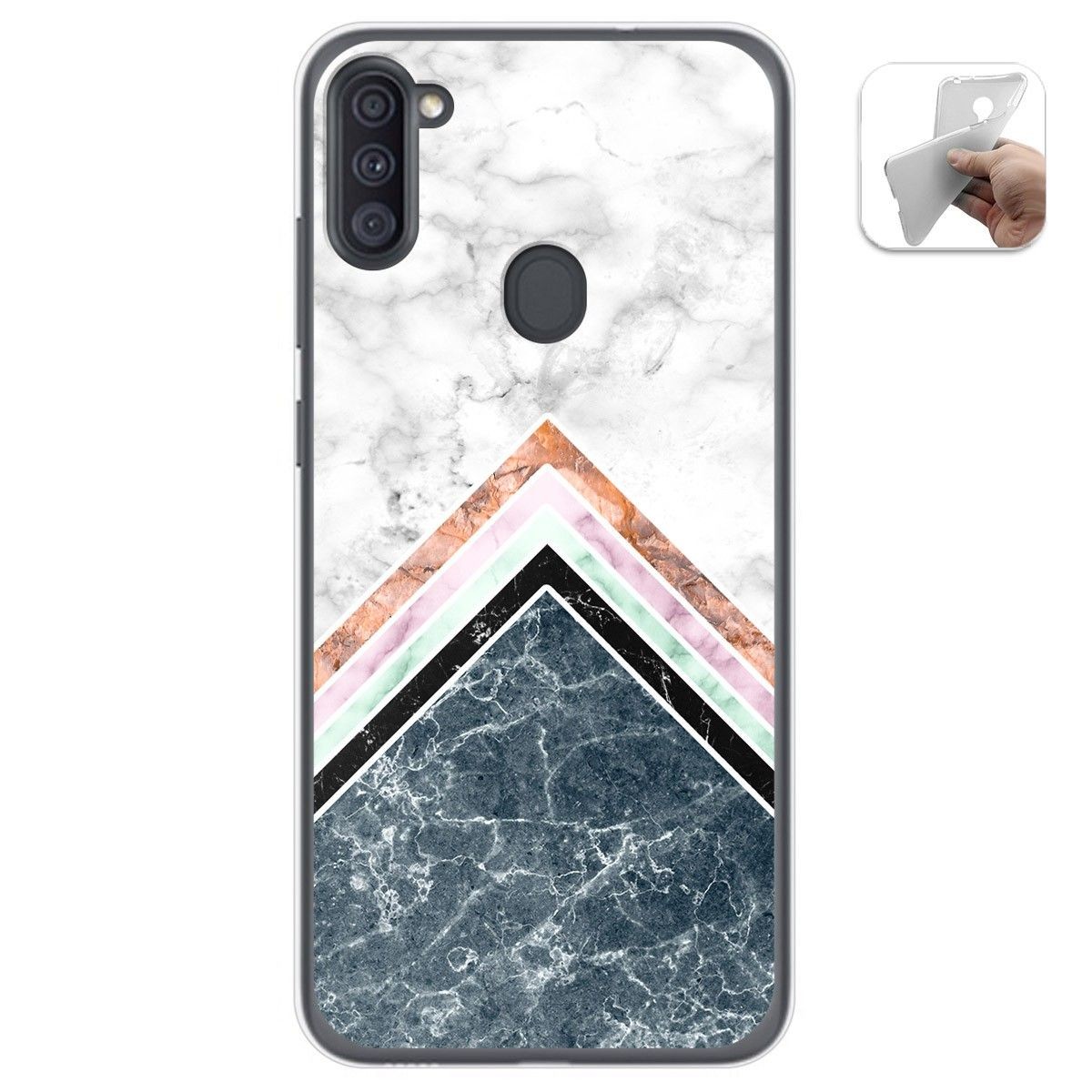 Tumundosmartphone Funda Gel Tpu para Samsung Galaxy A11 / M11 diseño Mármol 05 Dibujos