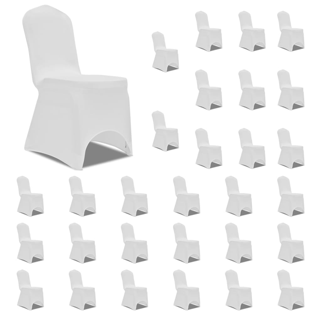 vidaXL 30x Funda Silla Elástica Cubiertas Comedor Boda Muebles Salón Color Burdeos,  Blanco,  Crema y mas