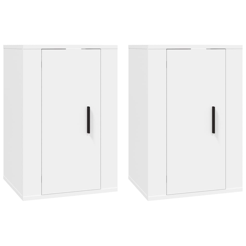 vidaXL Muebles para TV de pared 2 uds blanco 40x34,5x60 cm