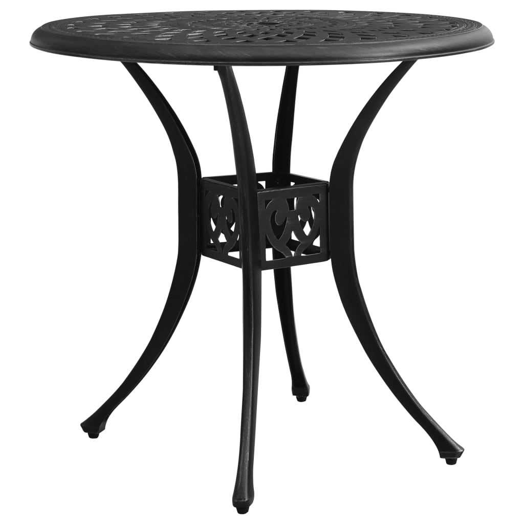 vidaXL Mesa de jardín aluminio fundido 78x78x72 cm en color Bronce/Blanco/Negro | estructura resistente ideal para salón dormitorio o estudio