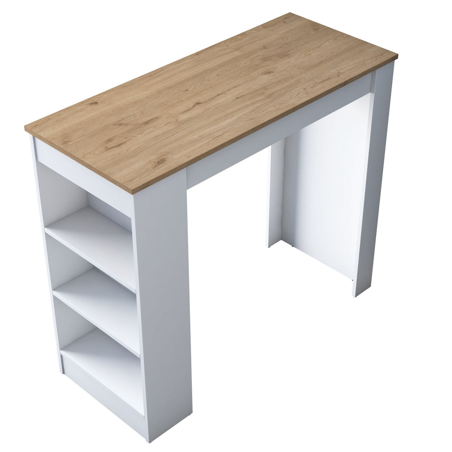 Habitat y Jardin - Mesa de comedor de madera "Juan" - 120 x 50 x 100 cm - Marrón
