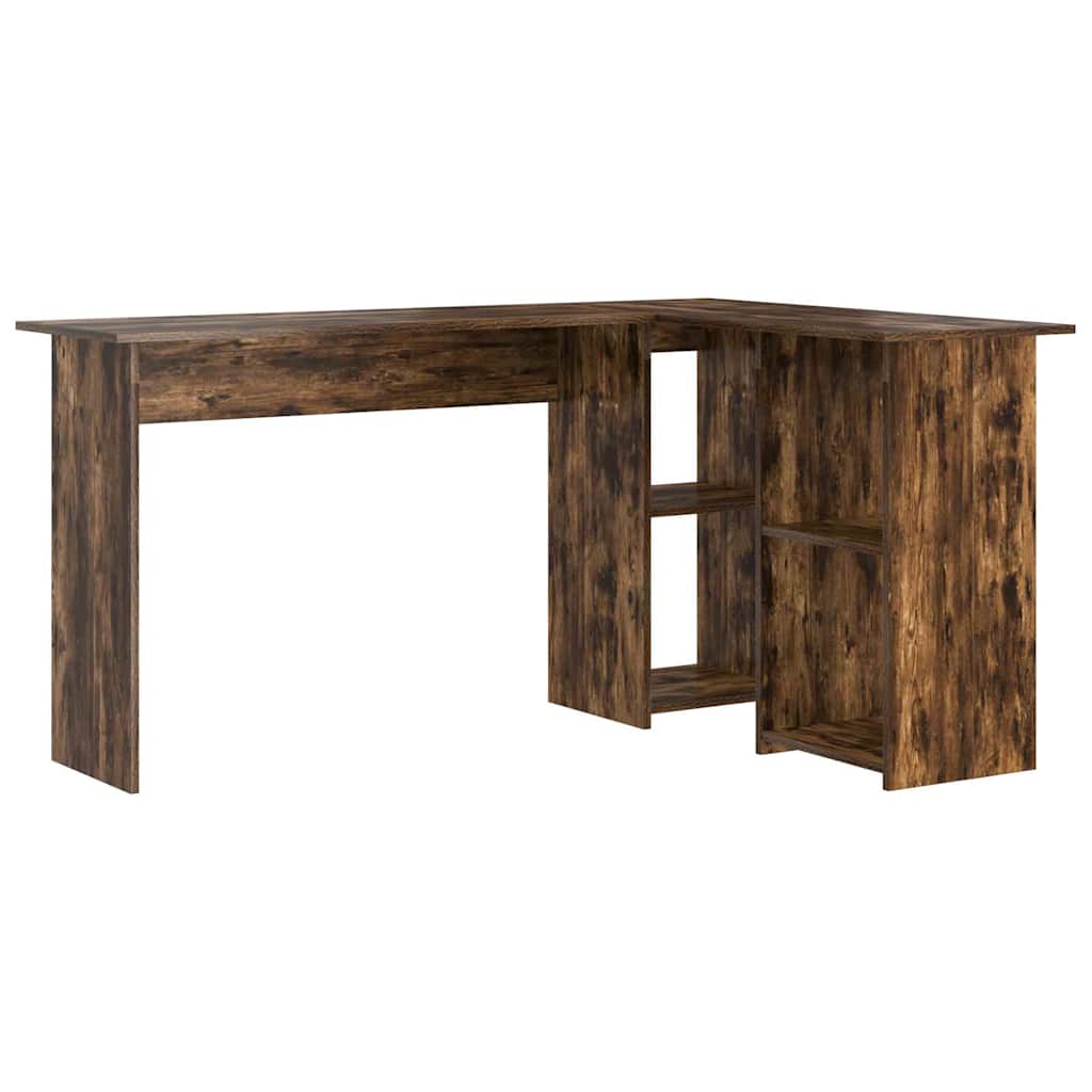 vidaXL Escritorio Roble ahumado 142 x 102 x 73 cm Madera de ingeniería