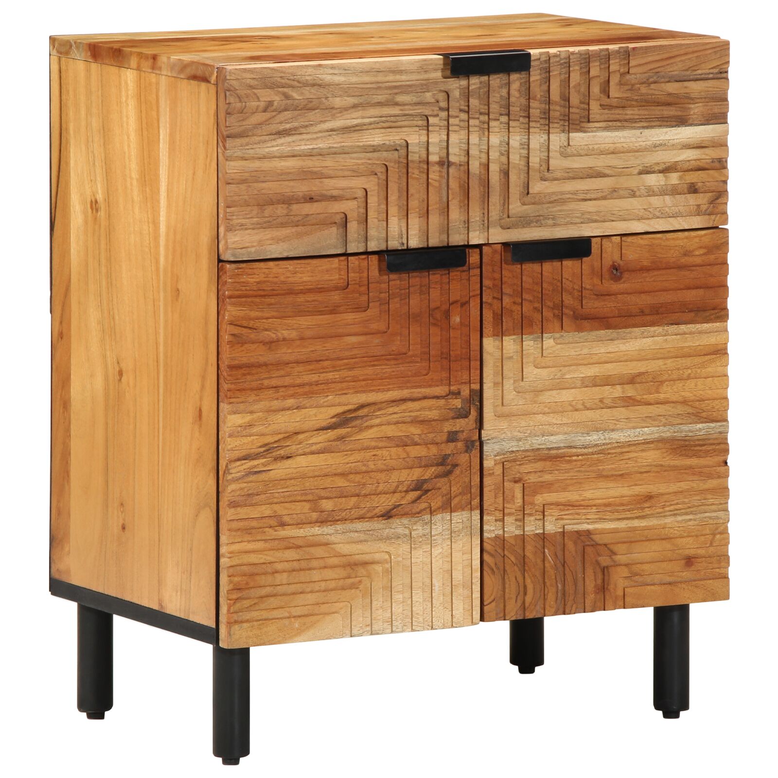 Cabinet de Noche vidaXL 50x33x60 cm Madera Maciza de Acacia