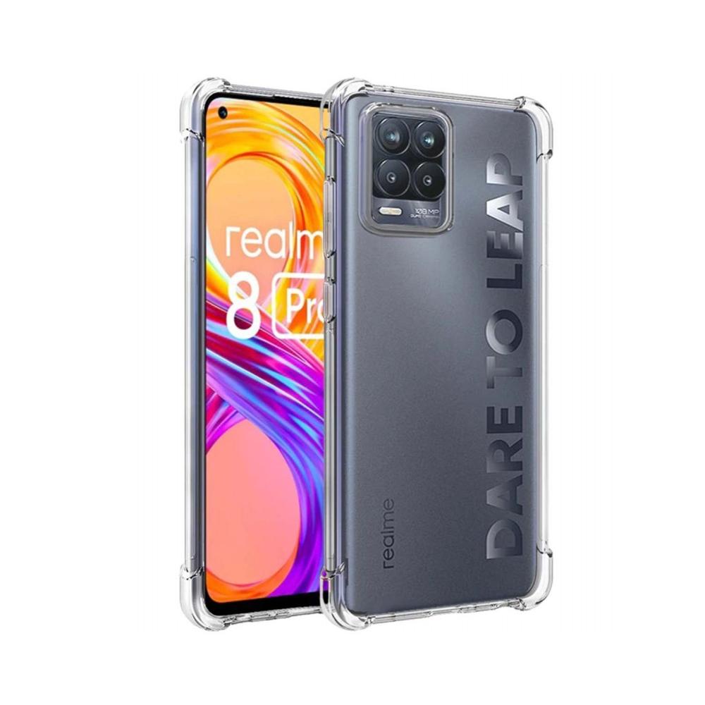 Tumundosmartphone Funda Gel TPU Anti-Shock Transparente para Realme 8 4G / 8 Pro con Esquinas Reforzadas