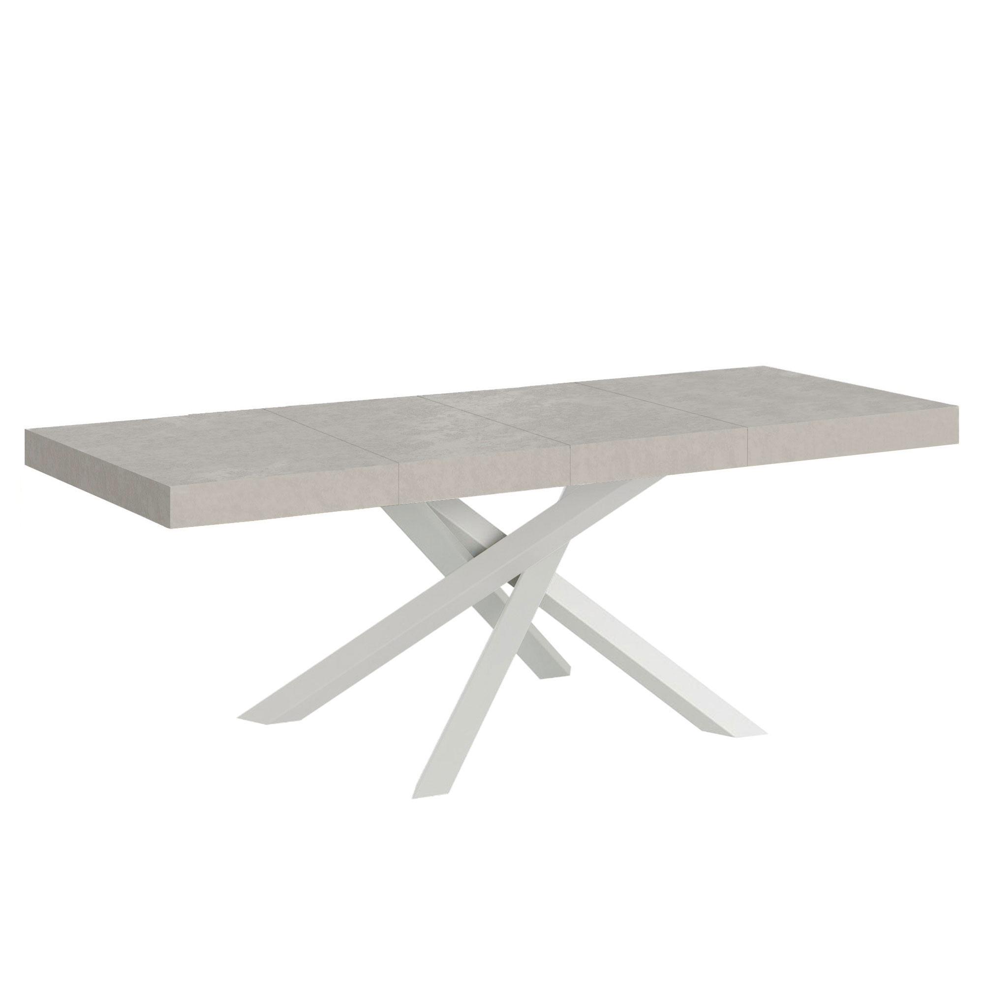 Mesa extensible 200/460x90 cm Volantis Premium patas blanco cachemir - Itamoby