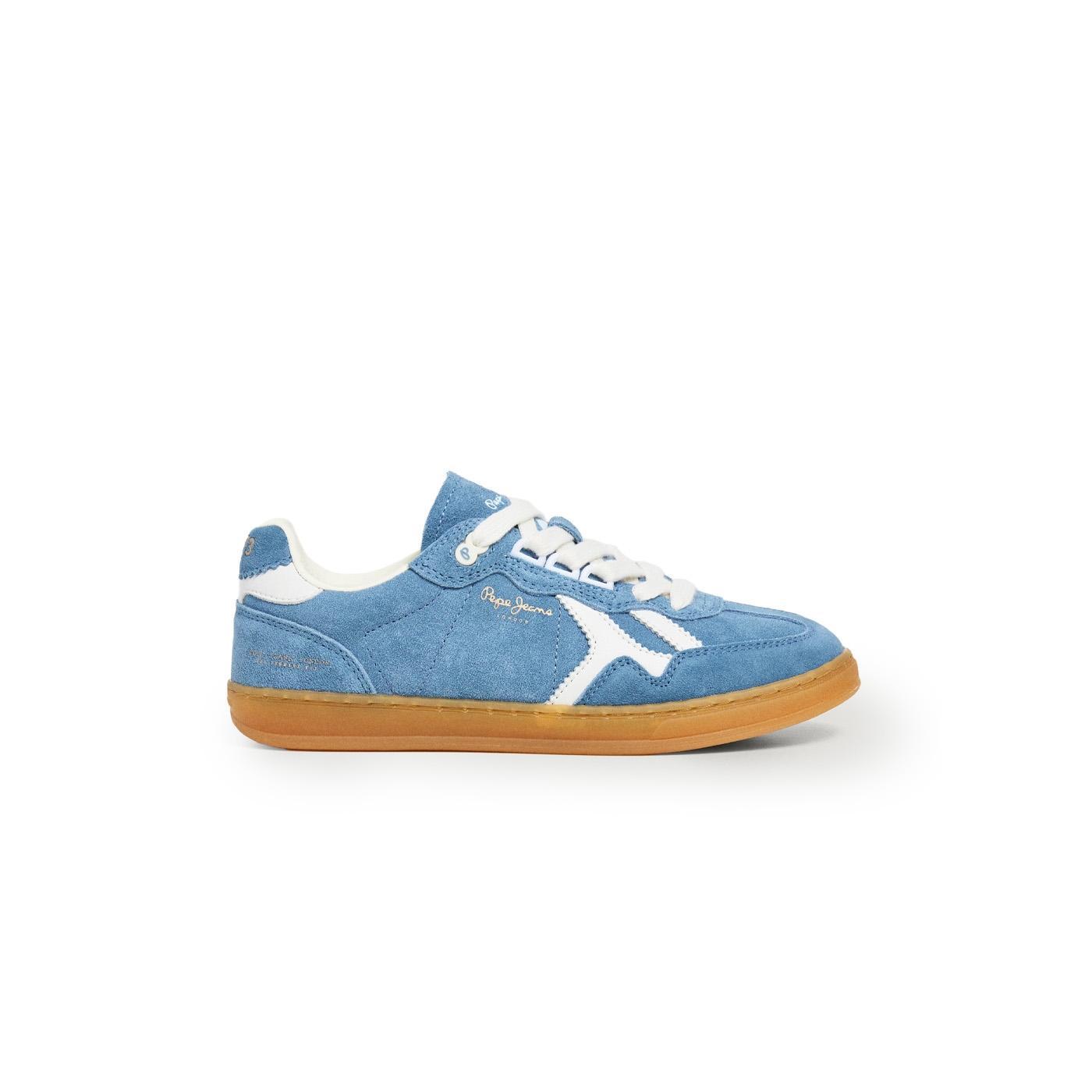 Zapatillas Retro Ante Ball Pepe Jeans PLS000025 Azul Mujer