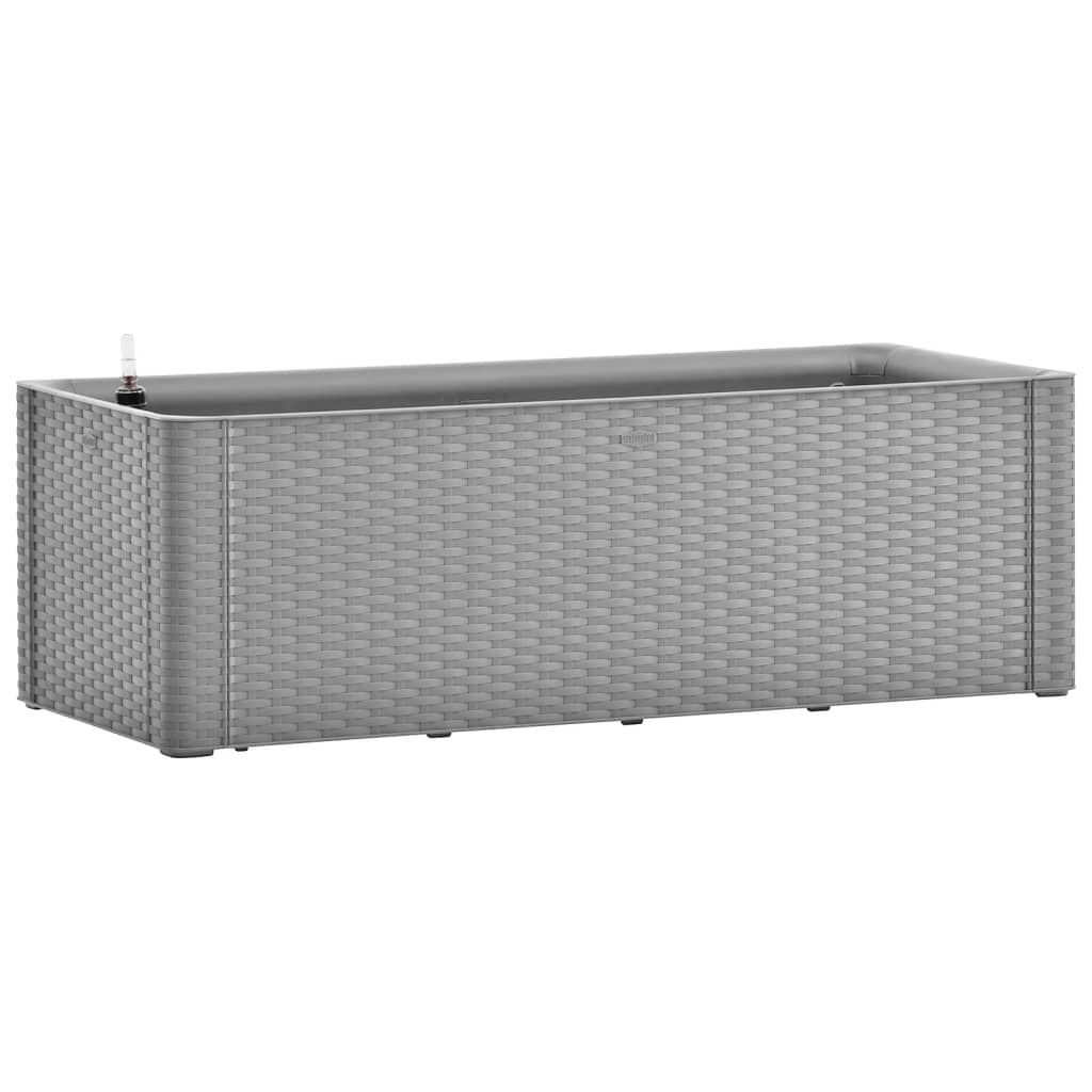 vidaXL Arriate con sistema de riego automático 100x43x33 cm Color Blanco,  Antracita,  Gris y mas
