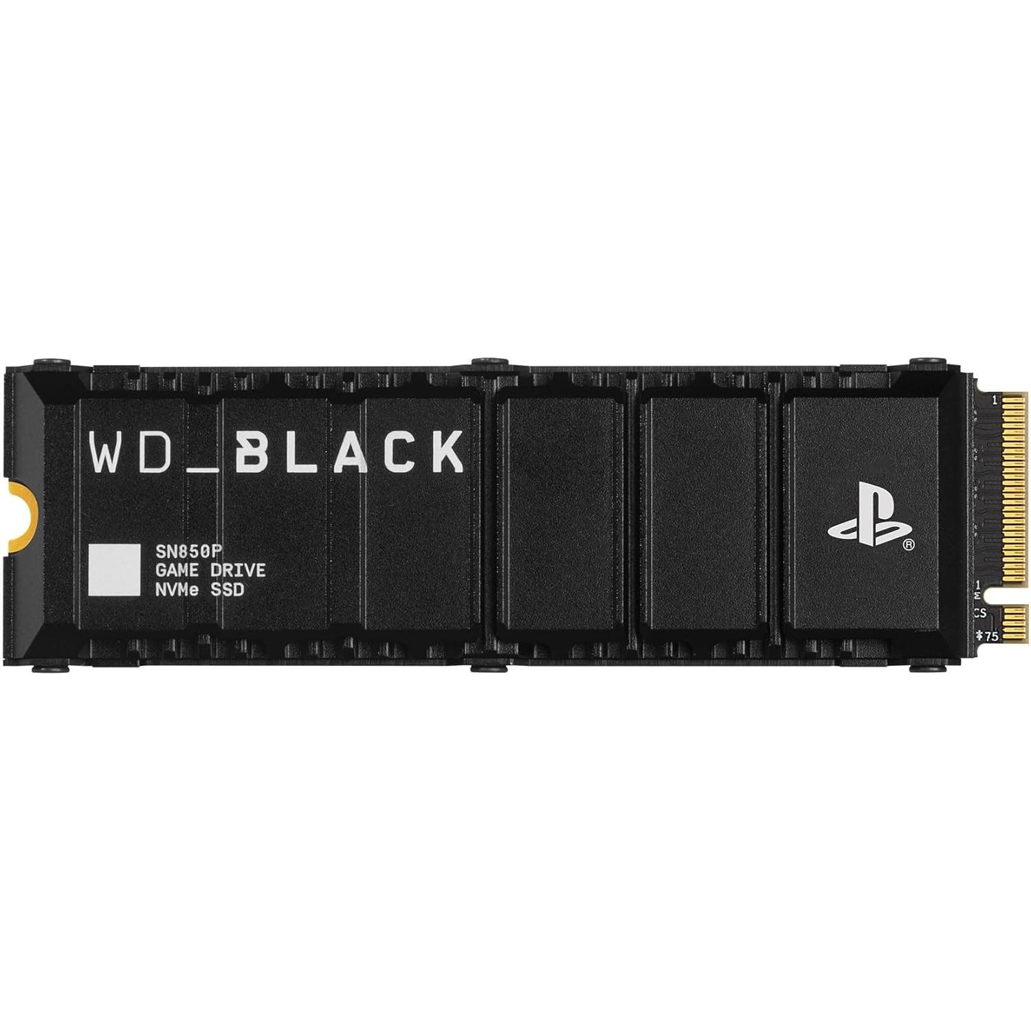 Western Digital - SSD WD Black SN850P 2 TB para PlayStation 5, licencia oficial Sony, velocidad hasta 7300 MB/s, PCIe NVMe M.2 2280 con disipador térmico integrado
