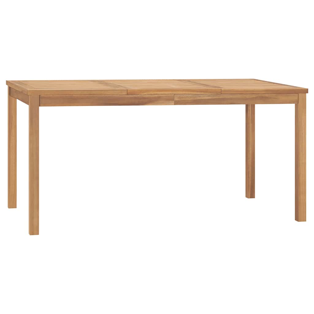 vidaXL Mesa de comedor de jardín madera maciza de teca 160x80x77 cm
