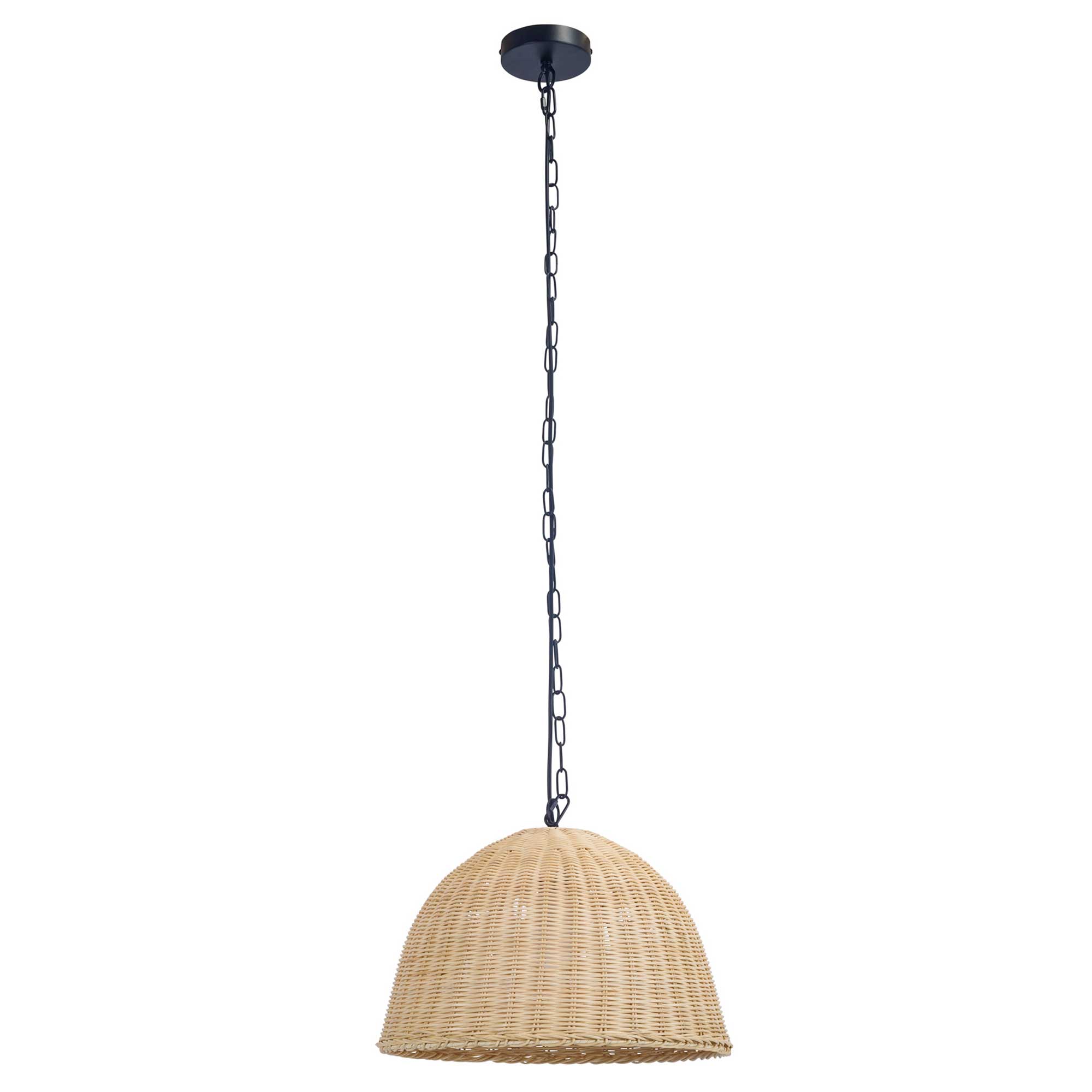 Forlight Cortic lampara colgante de rattan natural / negro para bombilla E27