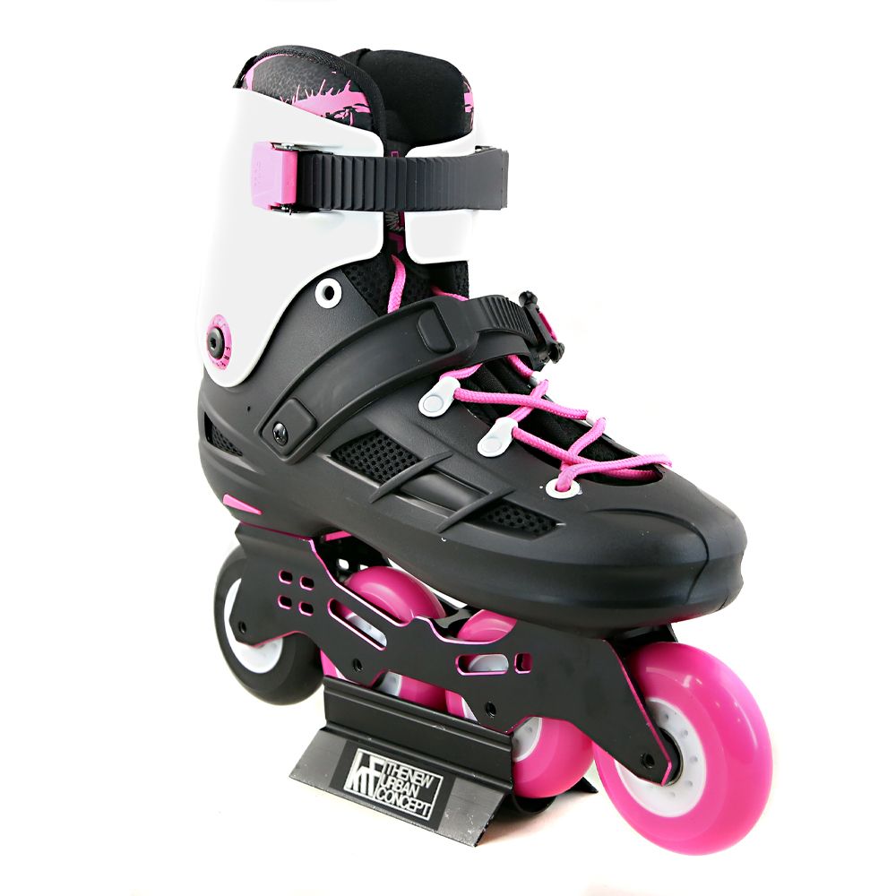 KRF The New Urban Concept Patin 4 Ruedas de 80 mm Freeskate Angel Rosa-Blanco-Negro