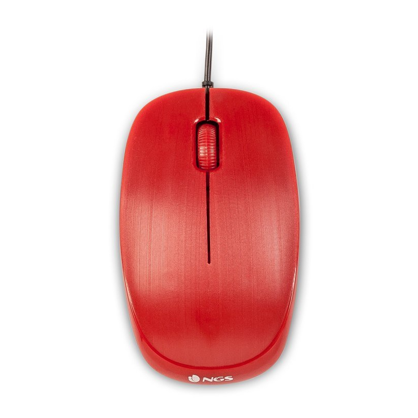 NGS Flame Ratón Óptico 1000 DPI USB Rojo - Precisión y Control