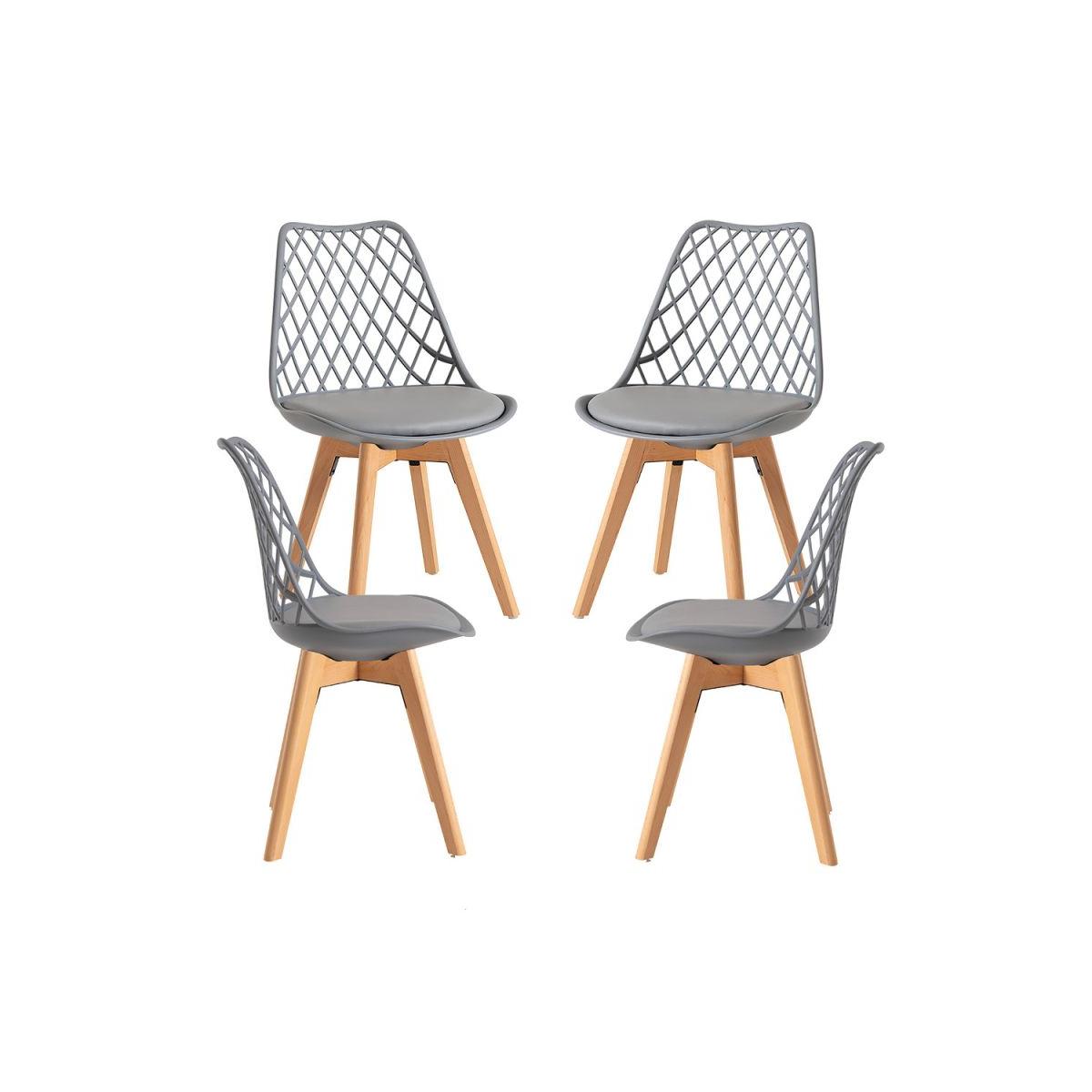 Regalos Miguel - Packs Sillas Comedor - Pack 4 Sillas Mima - Gris claro