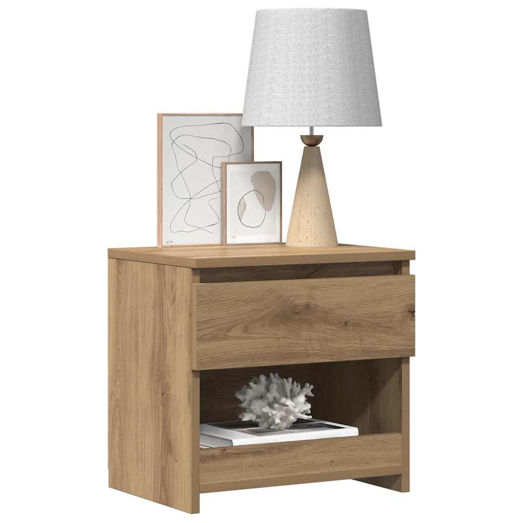 vidaXL Mesitas noche 2 uds madera contrachapada 40x30x39cm en color Gris sonoma/Marrón roble/Madera antigua y más | estructura resistente ideal para salón dormitorio o estudio