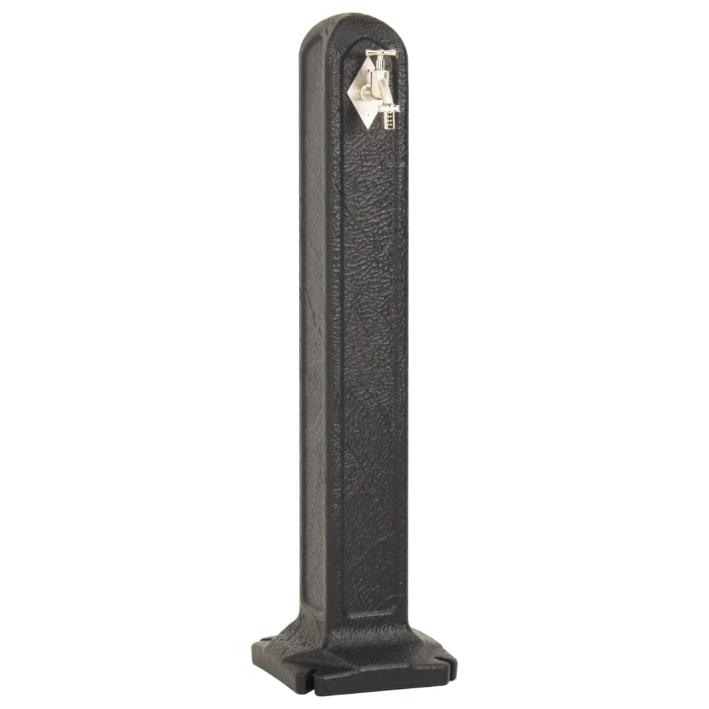vidaXL Cisterna de Jardín con Grifo Aspecto de Piedra Columna Color Antracita,  Gris claro, y mas