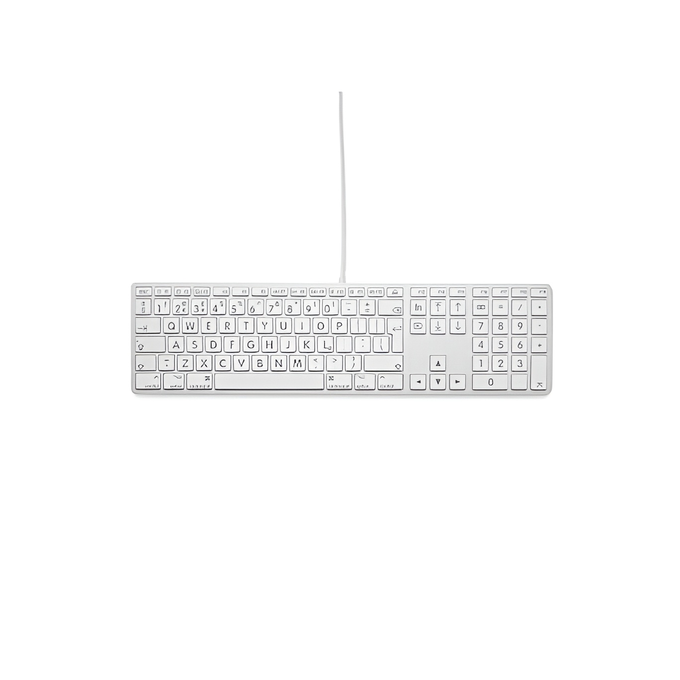 Teclado USB Lmp con Fuente Grande y Cubierta Superior de Aluminio