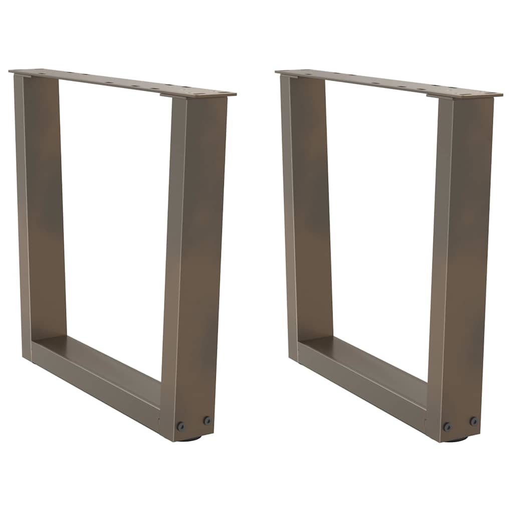 vidaXL Patas para mesa de centro en forma de V (2 unidades) 60 x (42-43,3) cm, acero