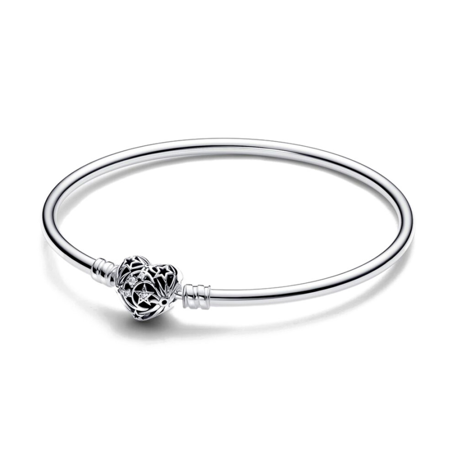 Pandora Pulsera con cierre de corazón celestial 593400C01 , para Mujer