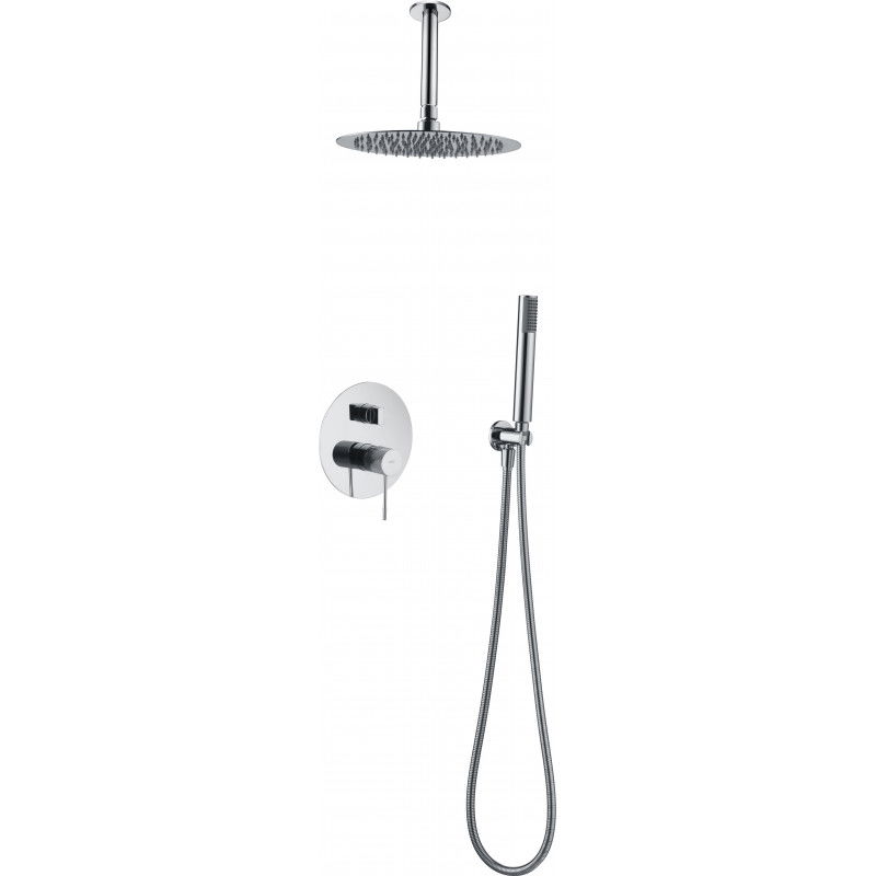 Imex GPQ038 conjunto moderno de ducha empotrado con acabado cromado elegante