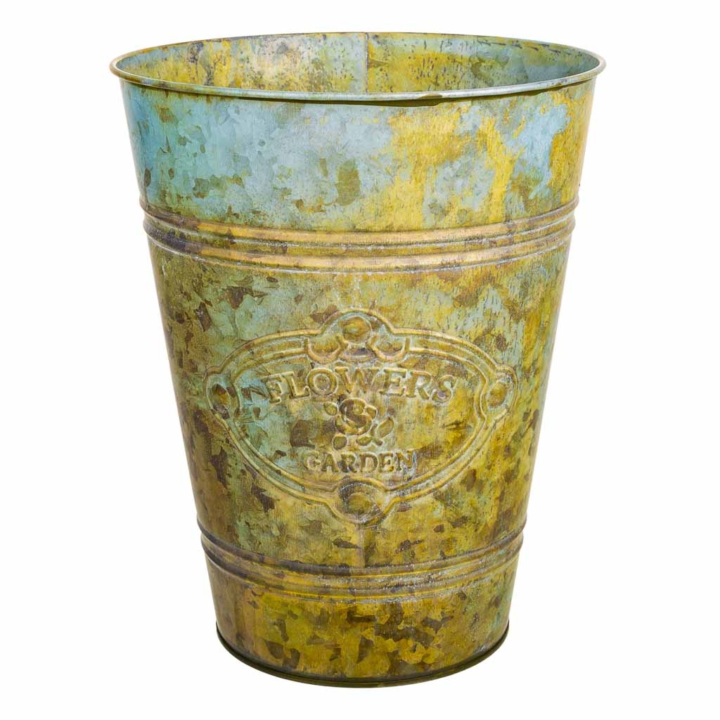 Wonderlust Deco - Jarrón de metal verde d20.5x25 b:13 Multicolor D20.5x25h cm B:13