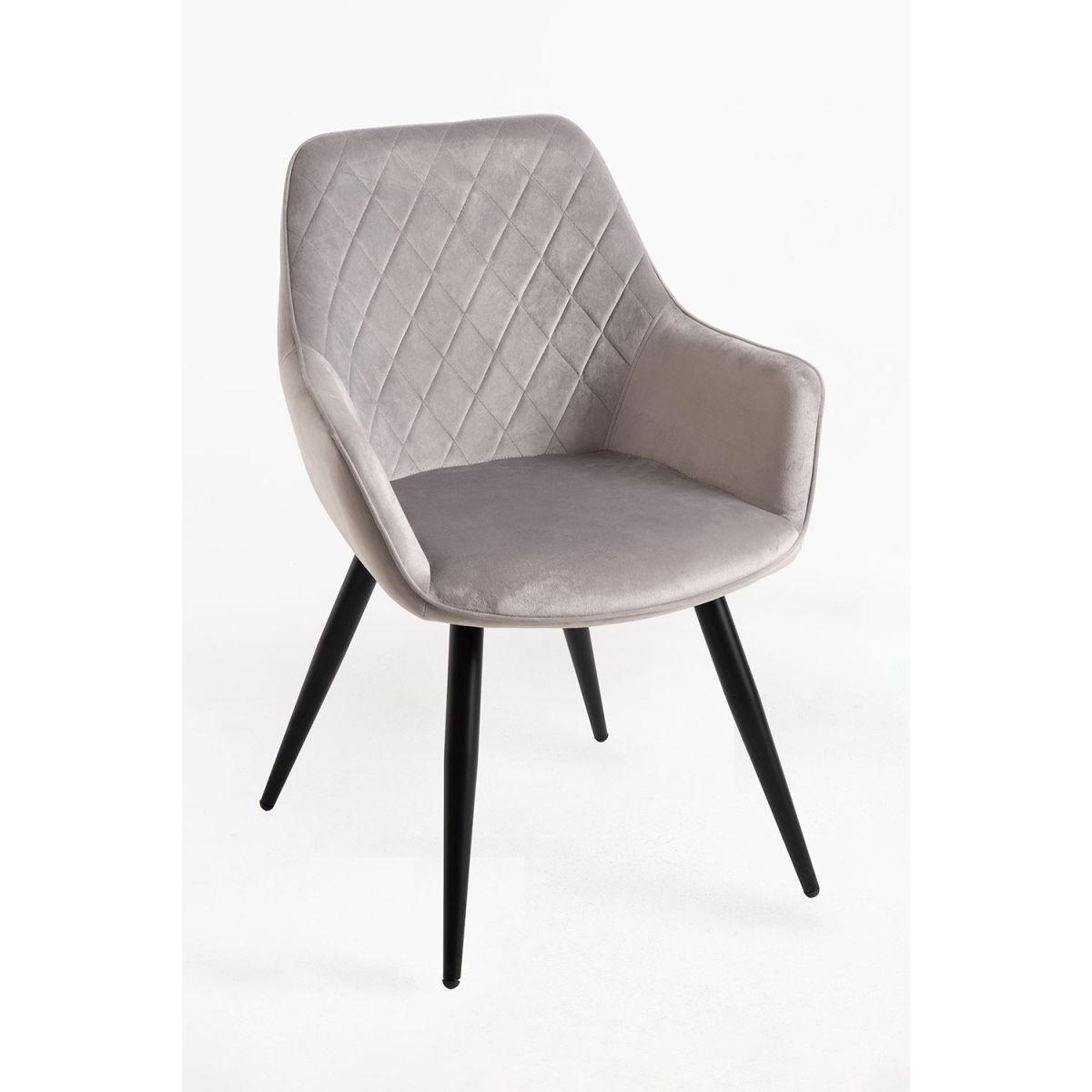 Regalos Miguel - Packs Sillas Comedor - Pack 2 Sillas Kres Terciopelo - Gris