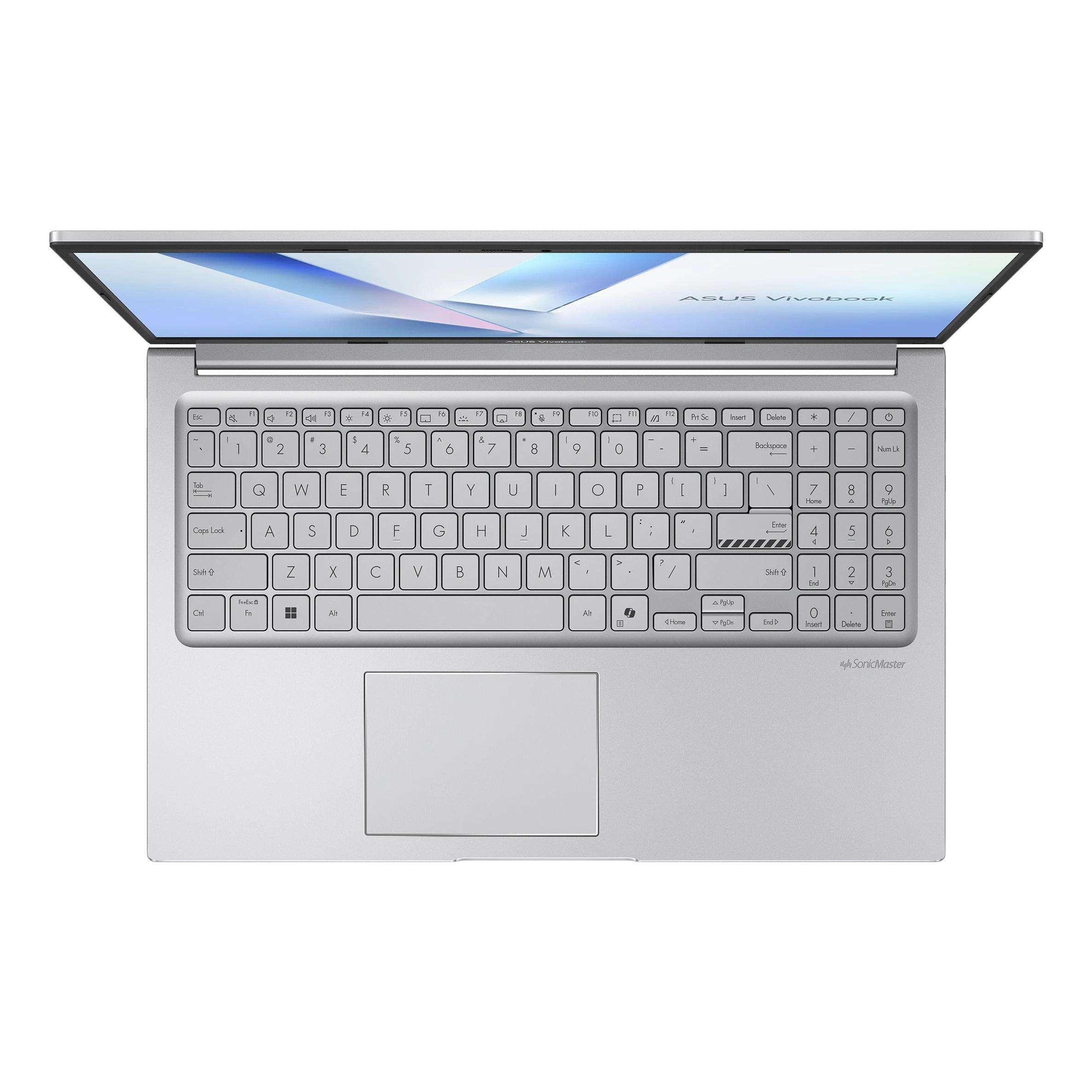 Pc portátil Intel Core 5 39,6 cm (15,6") Windows 11 Asus 90NB17I2-M01K80 Ram 8 GB Disco 512GB | SSD, Plata