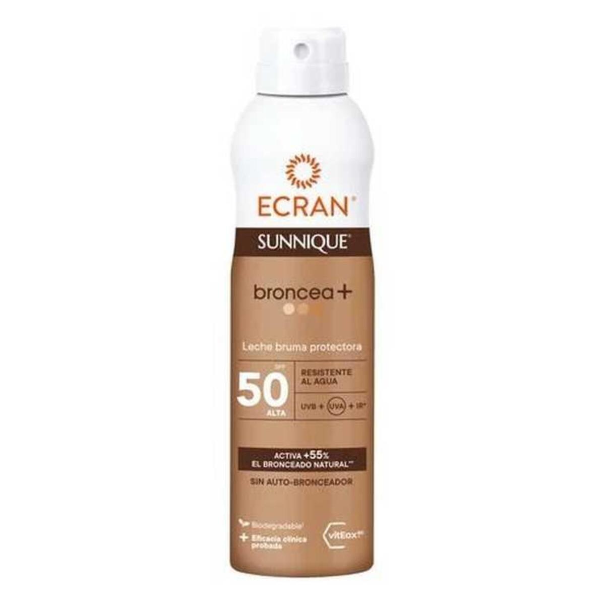 ECRAN Sunnique Broncea+ Bruma Leche Protectora SPF50 250 ml