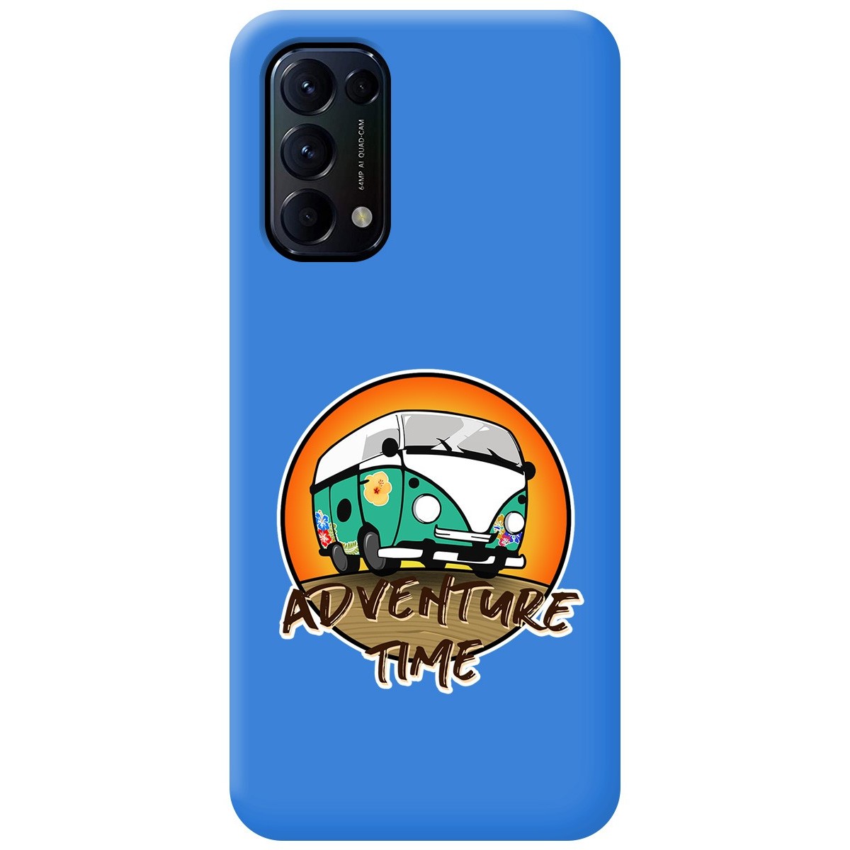 Tumundosmartphone Funda Silicona Líquida Azul para Oppo Find X3 Lite 5G diseño Adventure Time Dibujos