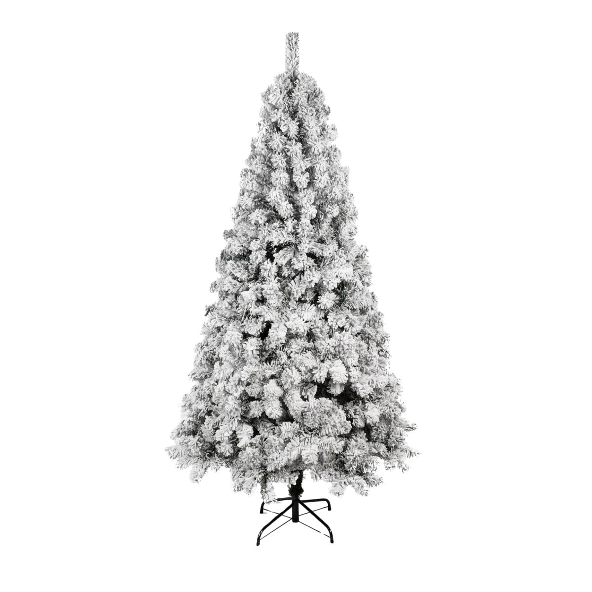 Árbol de navidad 806 ramas efecto nieve blanco/verde Ø100x180 cm