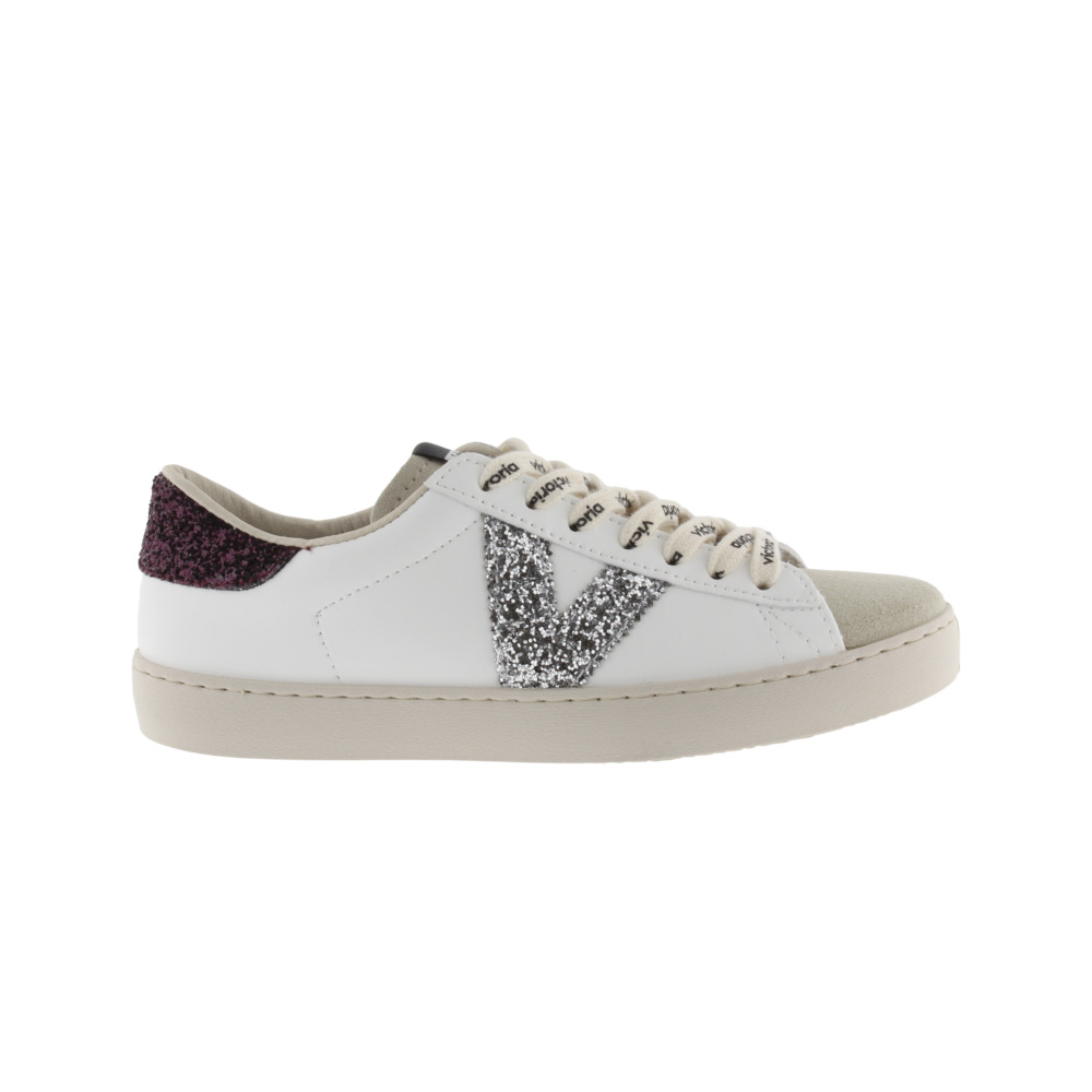 Victoria Berlín Zapatillas de efecto piel con piezas de glitter y puntera de serraje 1126228