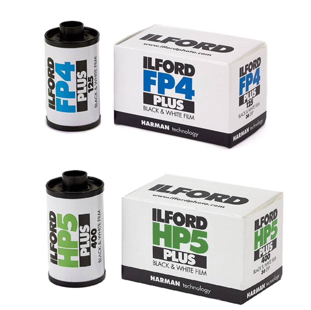 Ilford FP4 Plus - Carrete de 24 Exposiciones Película analógica, blanco y  negro : : Electrónica
