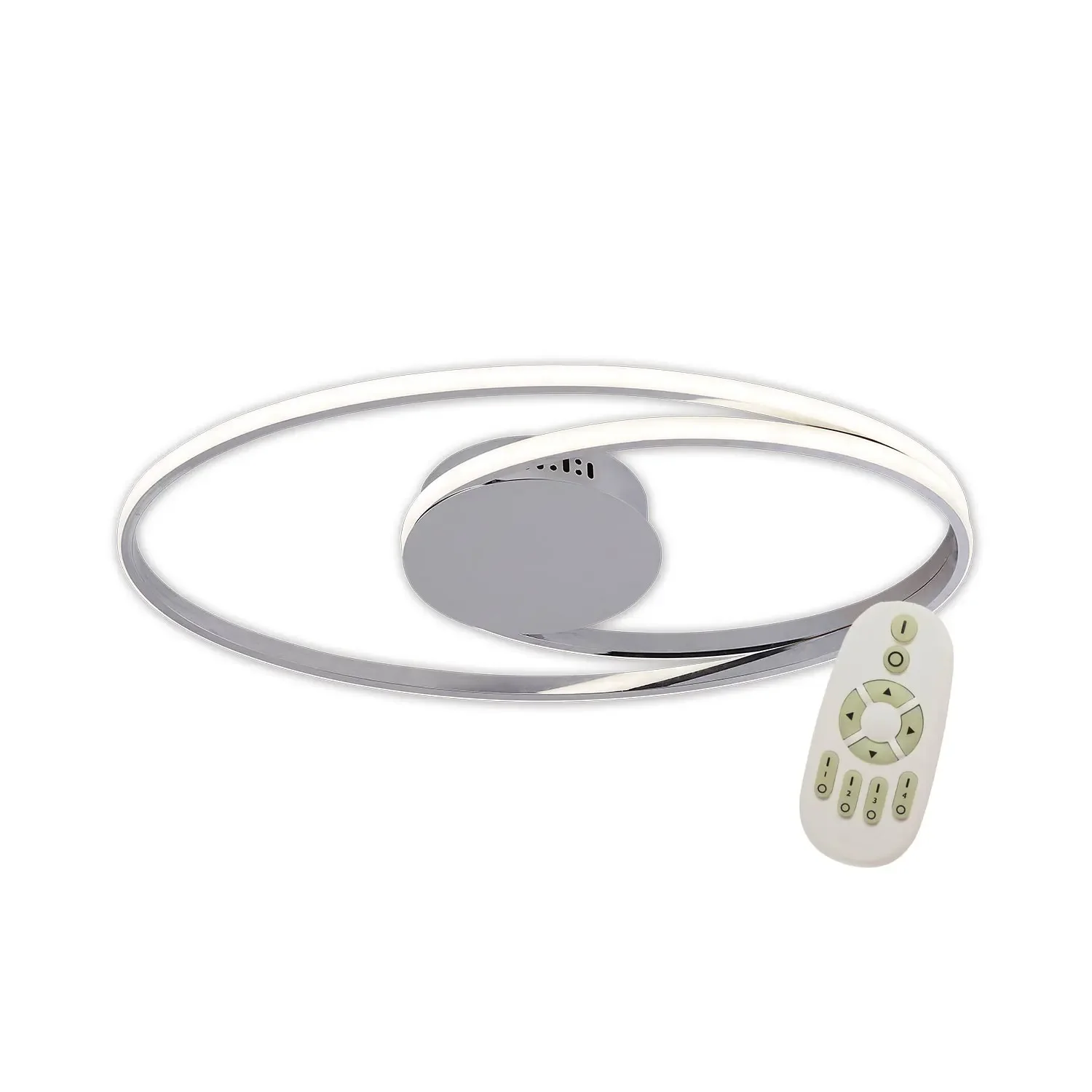 Lúzete - Plafón De Techo Led Alethia 40w Regulable Cromo Led Integrado