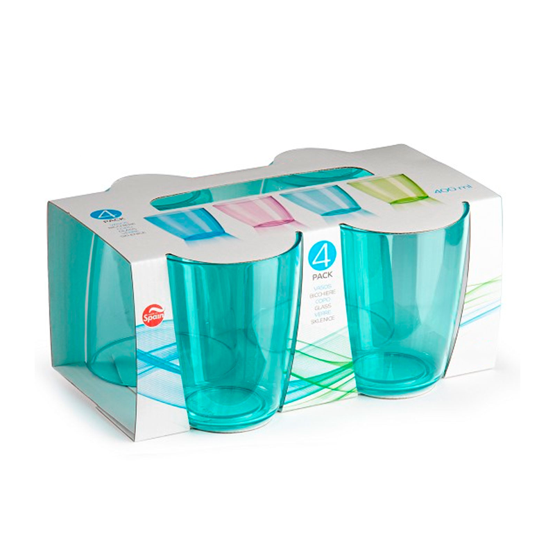 Tradineur - Juego de 12 vasos de cristal de 520 ml, pack de vasos para  agua, bebidas, ligeros, aptos para lavavajillas, 12,1 x 8