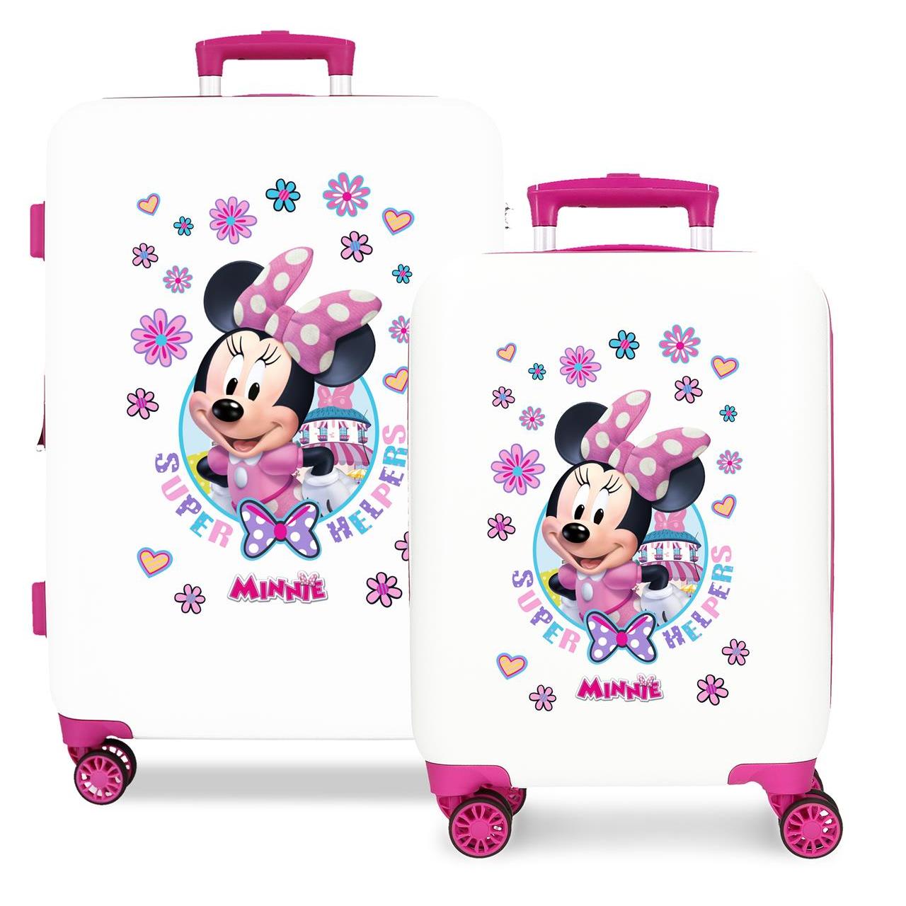 Juego de maletas Disney Minnie super helpers ABS con capacidad de 68,77L Blanco