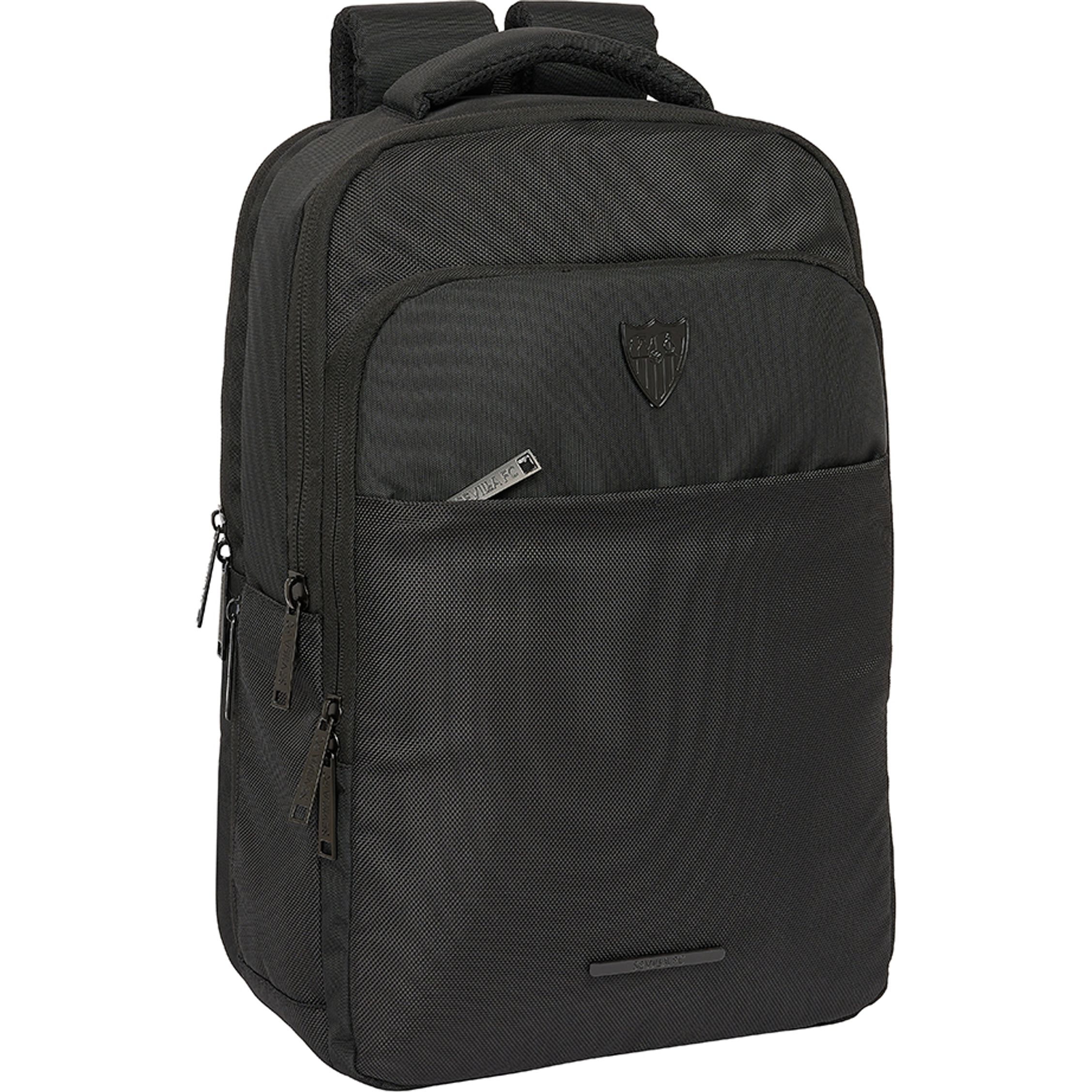 SAFTA  MOCHILA PORTATIL 15,6" CON TABLET CON USB SEVILLA FC "BUSINESS" - Mochila Escolar Licencia Oficial - Diseño Ergonómico - Amplio Espacio de Almacenamiento - Bolsillos Multifuncionales