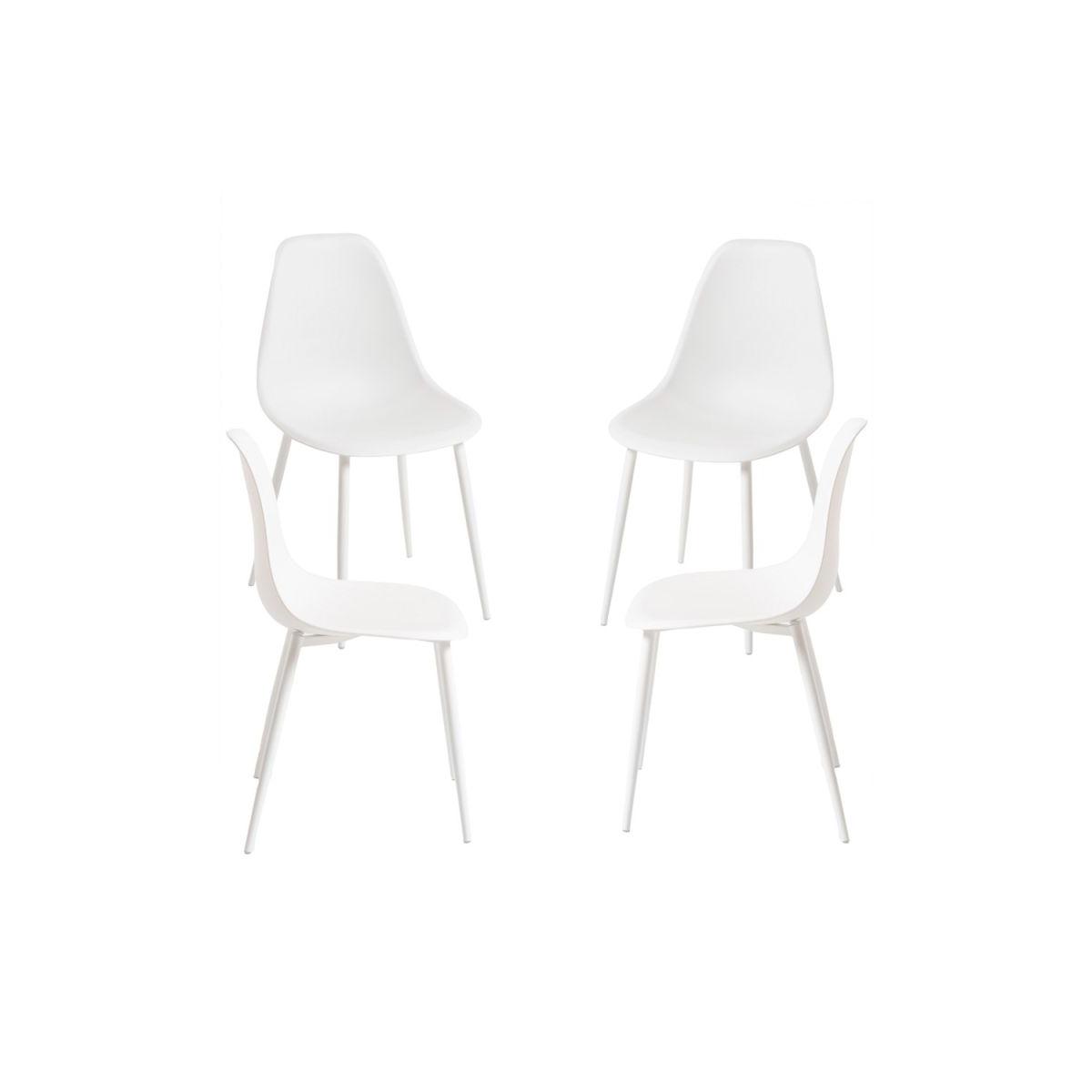 Regalos Miguel - Packs Sillas Comedor - Pack 4 Sillas Mykle Total - Blanco