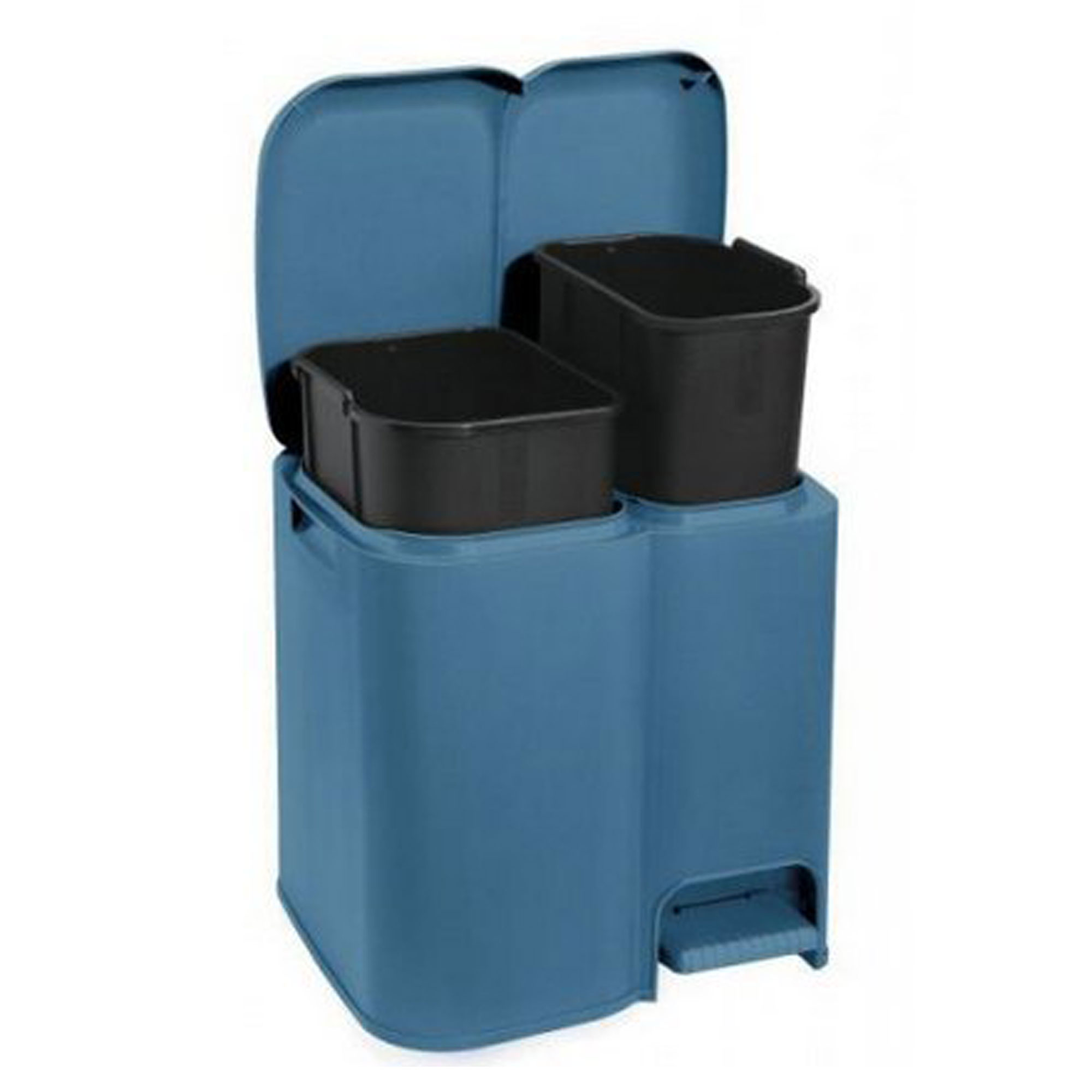 Tontarelli - Cubo de Reciclaje Tontarelli PATTY2 con Contenedores Extraibles Color Azul